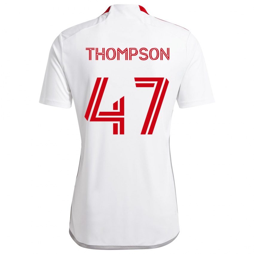 Kinderen Kosi Thompson #47 Wit Rood Uitshirt Uittenue 2024/25 T-Shirt België