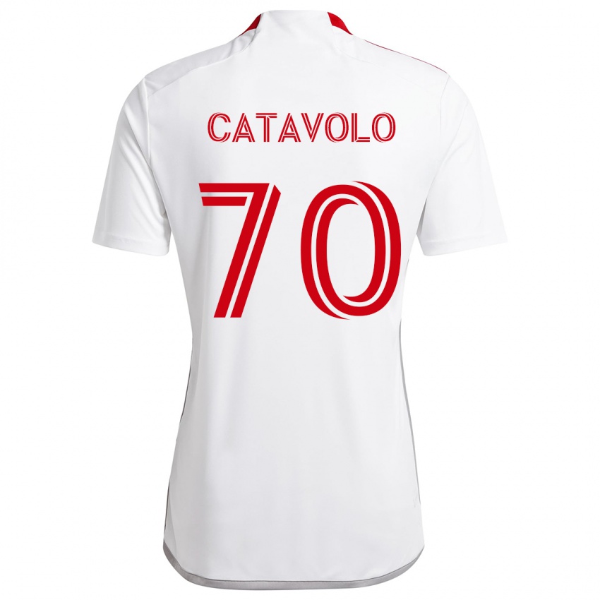 Kinderen Matthew Catavolo #70 Wit Rood Uitshirt Uittenue 2024/25 T-Shirt België