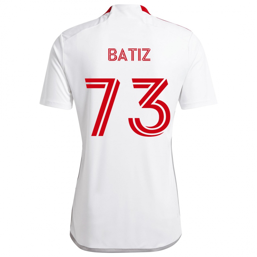 Kinderen Jesus Batiz #73 Wit Rood Uitshirt Uittenue 2024/25 T-Shirt België