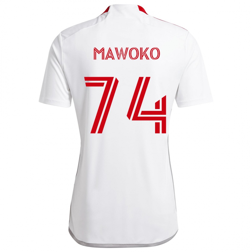 Kinderen Kundai Mawoko #74 Wit Rood Uitshirt Uittenue 2024/25 T-Shirt België