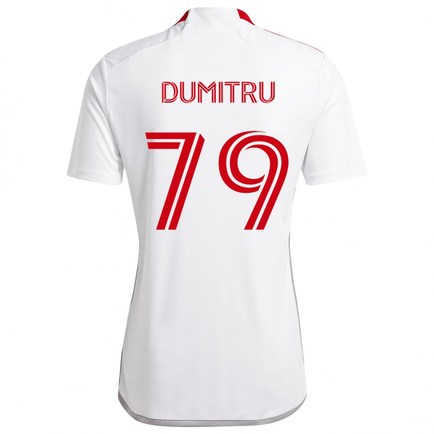 Kinderen Andrei Dumitru #79 Wit Rood Uitshirt Uittenue 2024/25 T-Shirt België