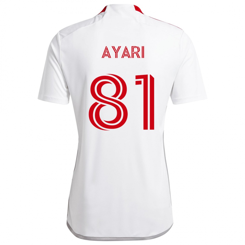 Kinderen Hassan Ayari #81 Wit Rood Uitshirt Uittenue 2024/25 T-Shirt België