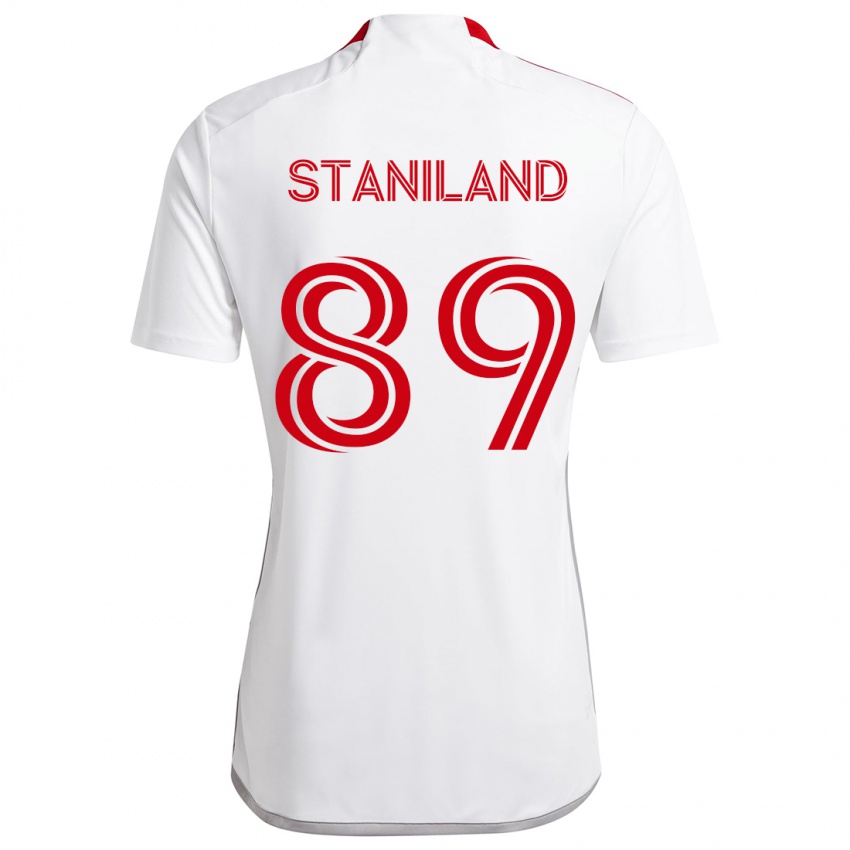 Kinderen Charlie Staniland #89 Wit Rood Uitshirt Uittenue 2024/25 T-Shirt België