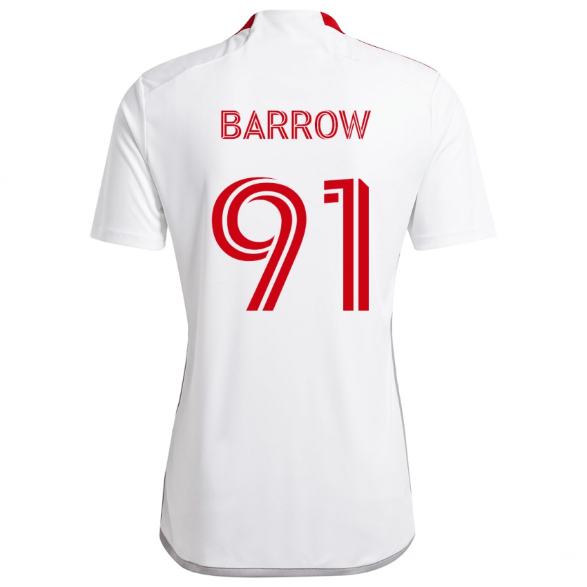 Kinderen Dékwon Barrow #91 Wit Rood Uitshirt Uittenue 2024/25 T-Shirt België