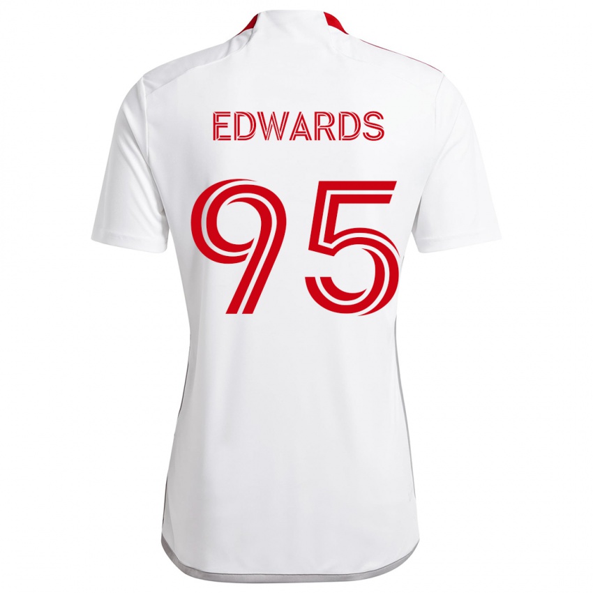 Kinderen Nathaniel Edwards #95 Wit Rood Uitshirt Uittenue 2024/25 T-Shirt België