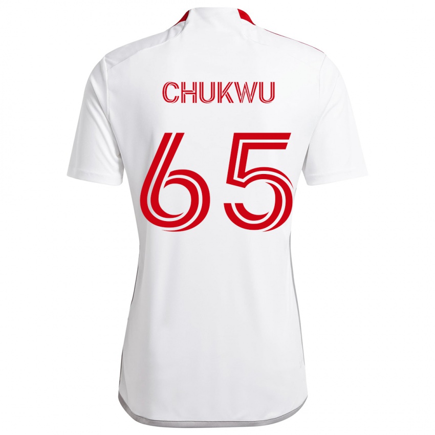 Kinderen Joses Chukwu #65 Wit Rood Uitshirt Uittenue 2024/25 T-Shirt België