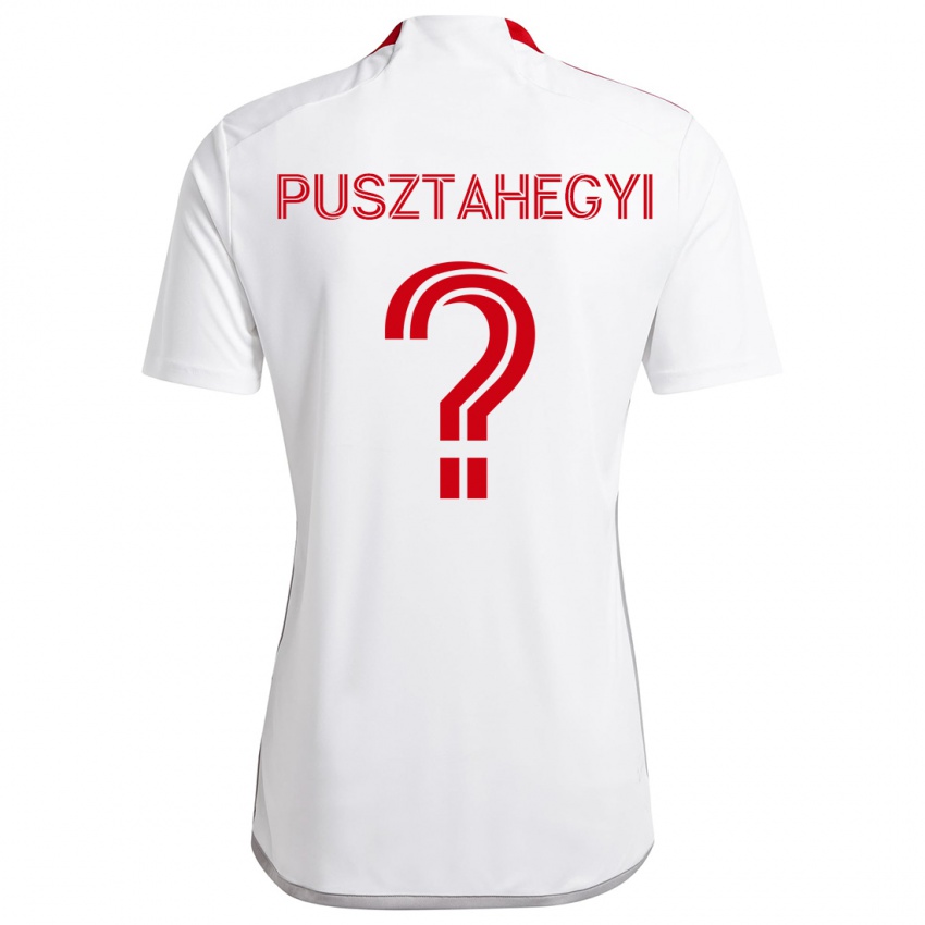 Kinderen Tristan Pusztahegyi #0 Wit Rood Uitshirt Uittenue 2024/25 T-Shirt België