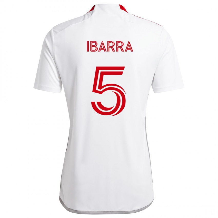 Kinderen Franco Ibarra #5 Wit Rood Uitshirt Uittenue 2024/25 T-Shirt België