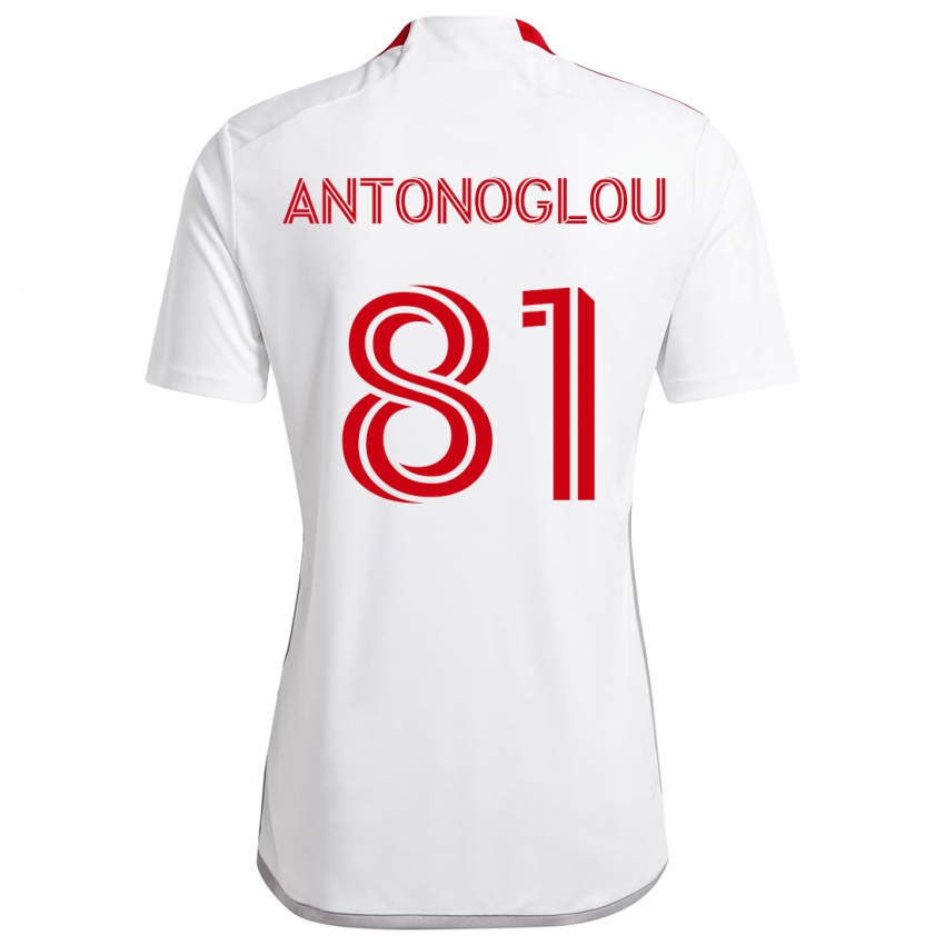 Kinderen Themi Antonoglou #81 Wit Rood Uitshirt Uittenue 2024/25 T-Shirt België