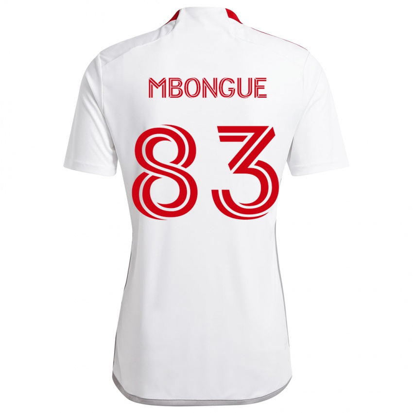 Kinderen Hugo Mbongue #83 Wit Rood Uitshirt Uittenue 2024/25 T-Shirt België