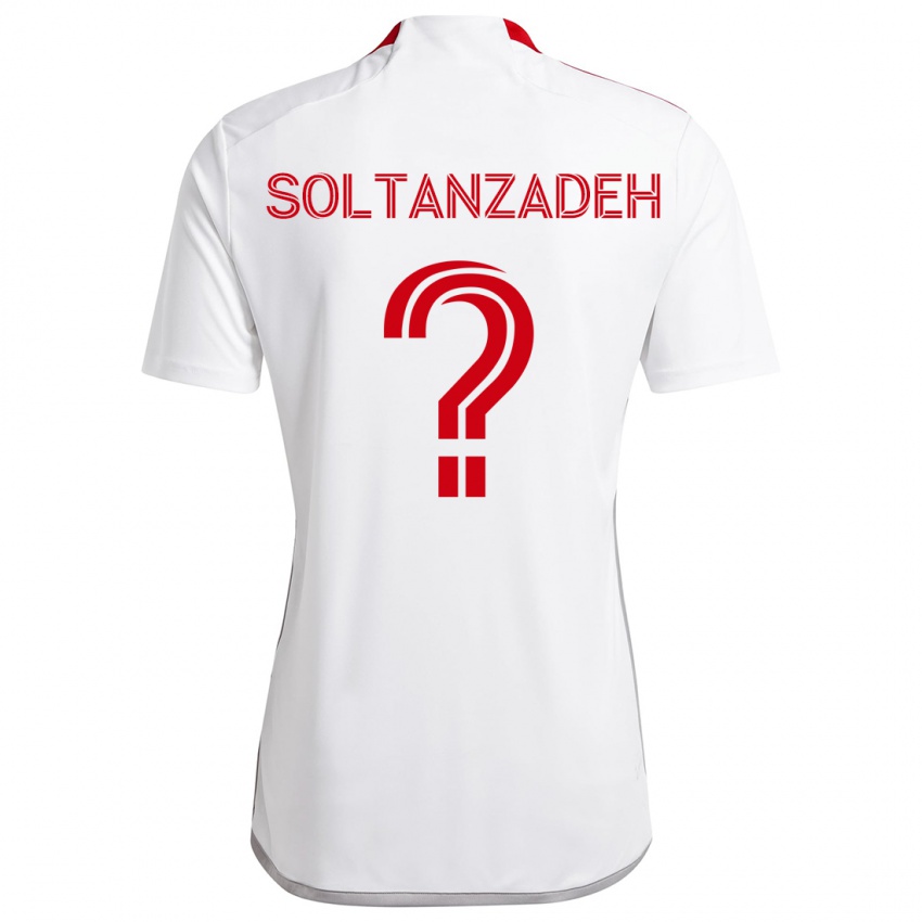 Kinderen Shayan Soltanzadeh #0 Wit Rood Uitshirt Uittenue 2024/25 T-Shirt België