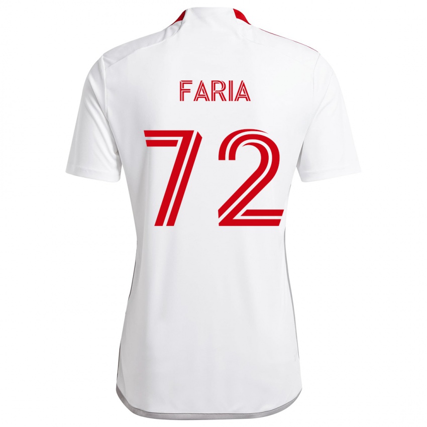 Kinderen Jordan Faria #72 Wit Rood Uitshirt Uittenue 2024/25 T-Shirt België