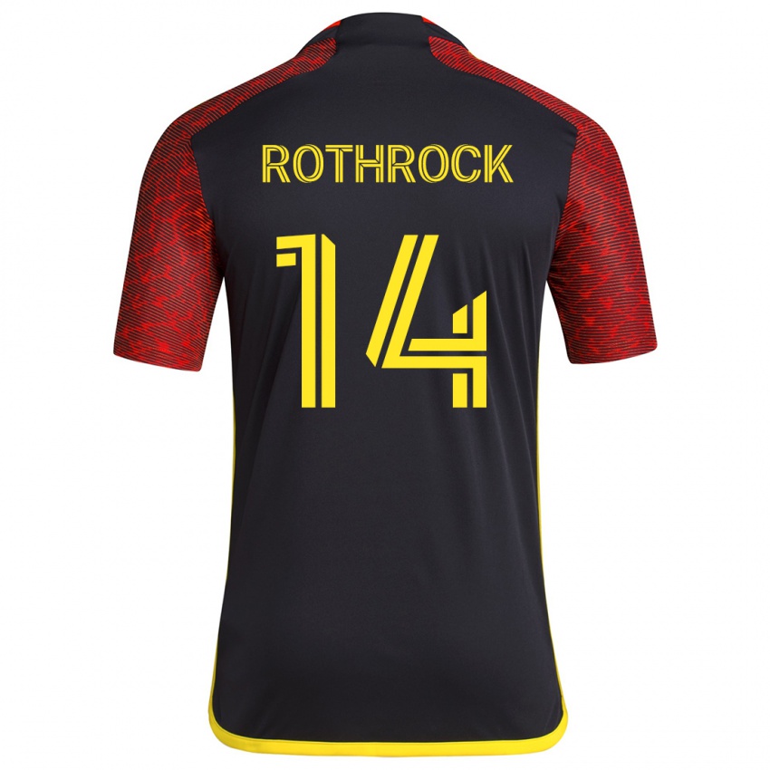 Kinderen Paul Rothrock #14 Rood Zwart Uitshirt Uittenue 2024/25 T-Shirt België