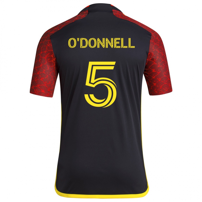 Kinderen Kristina O'donnell #5 Rood Zwart Uitshirt Uittenue 2024/25 T-Shirt België