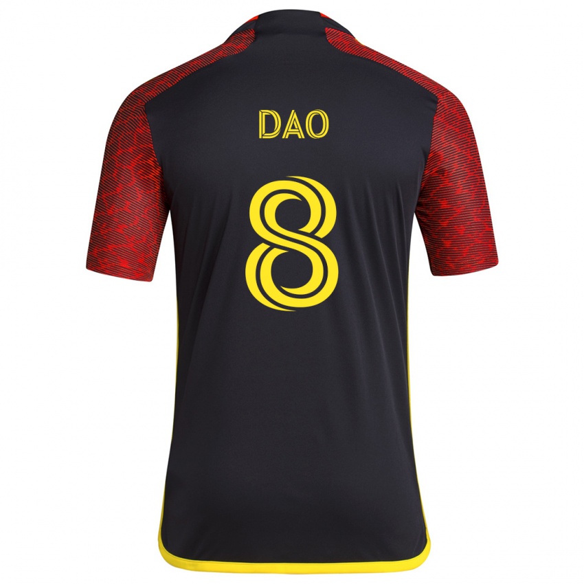 Kinderen Kaylee Dao #8 Rood Zwart Uitshirt Uittenue 2024/25 T-Shirt België