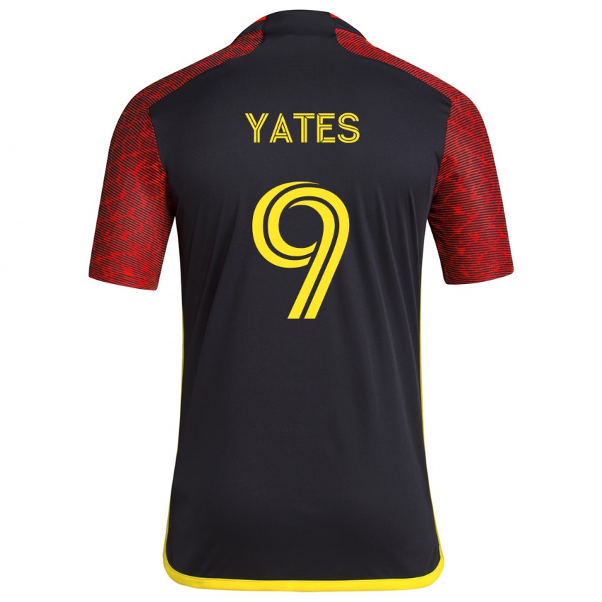 Kinder Summer Yates #9 Rot Schwarz Auswärtstrikot Trikot 2024/25 T-Shirt Belgien