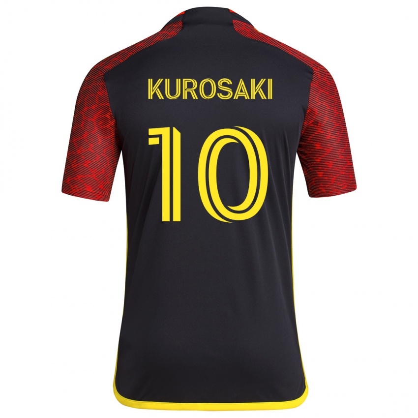 Kinderen Yuuka Kurosaki #10 Rood Zwart Uitshirt Uittenue 2024/25 T-Shirt België