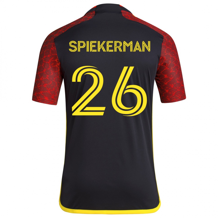 Kinderen Stephanie Spiekerman #26 Rood Zwart Uitshirt Uittenue 2024/25 T-Shirt België