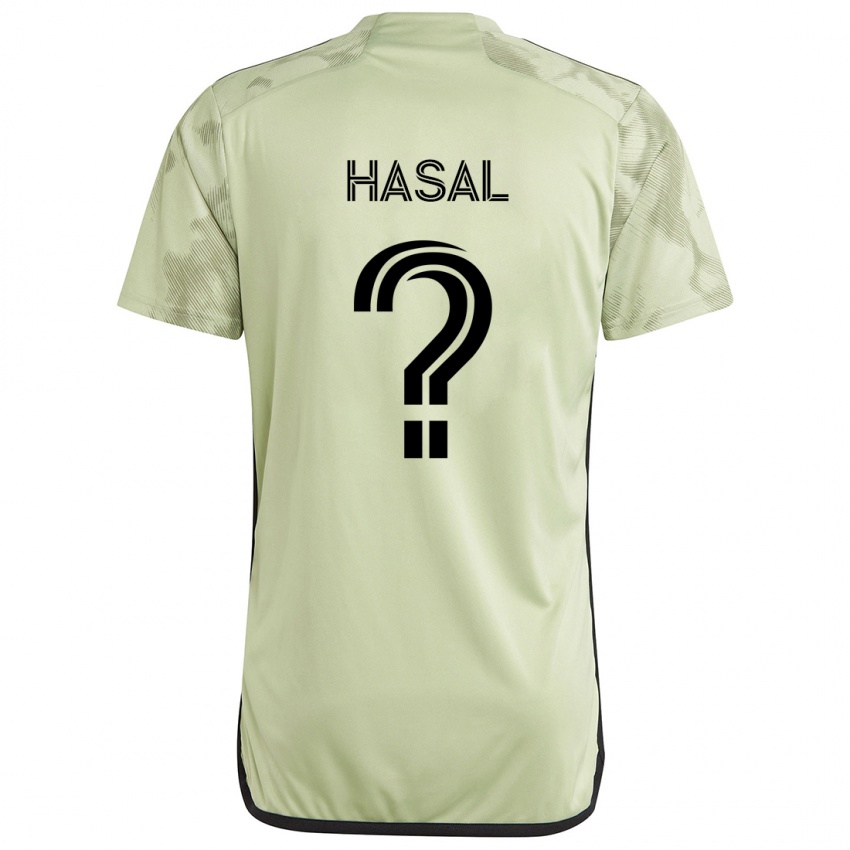 Kinderen Thomas Hasal #0 Licht Groen Uitshirt Uittenue 2024/25 T-Shirt België