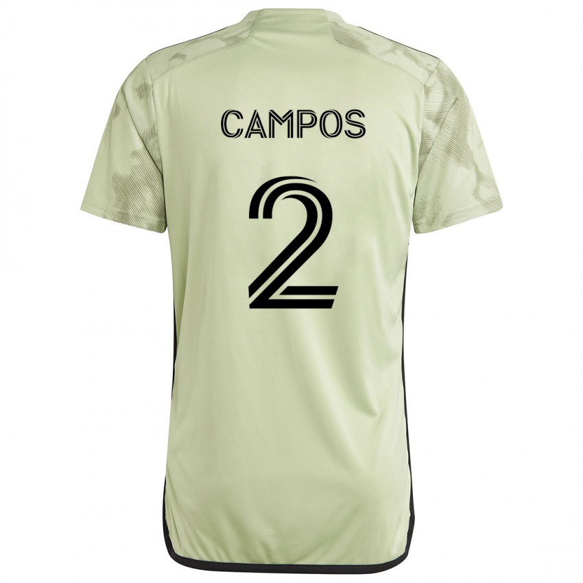 Kinderen Omar Campos #2 Licht Groen Uitshirt Uittenue 2024/25 T-Shirt België