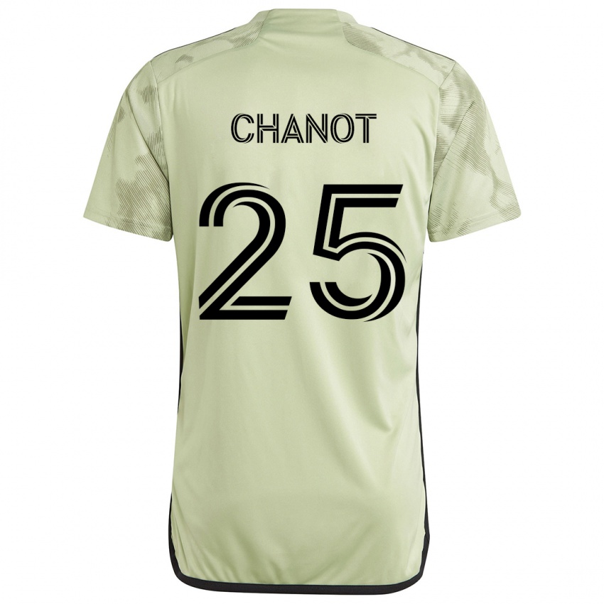 Kinderen Maxime Chanot #25 Licht Groen Uitshirt Uittenue 2024/25 T-Shirt België