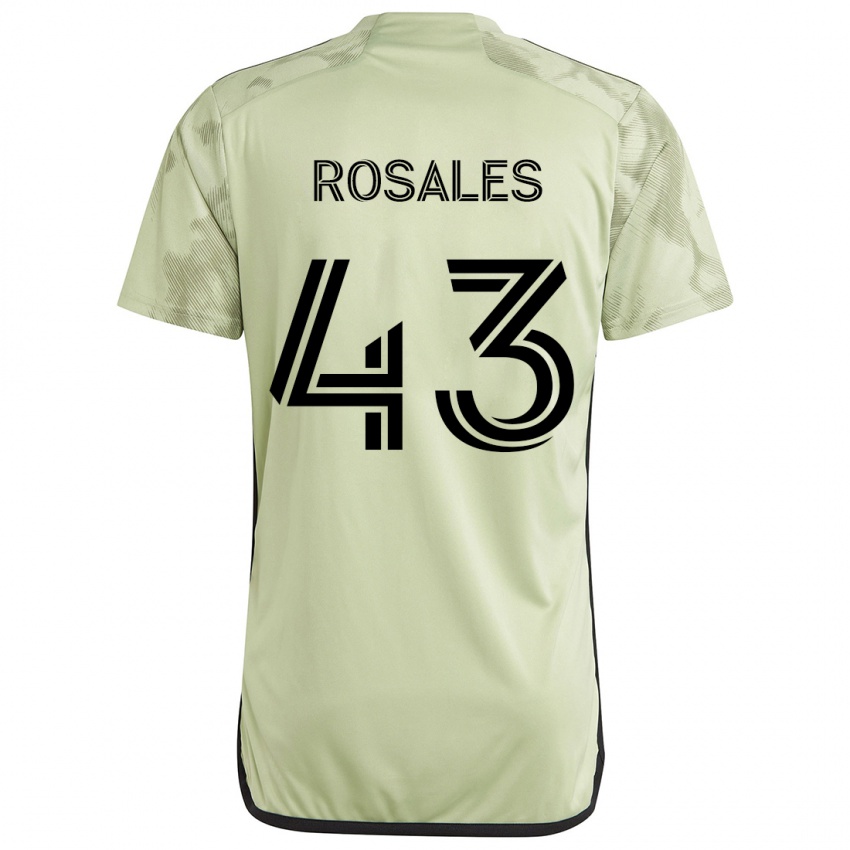 Kinderen Diego Rosales #43 Licht Groen Uitshirt Uittenue 2024/25 T-Shirt België