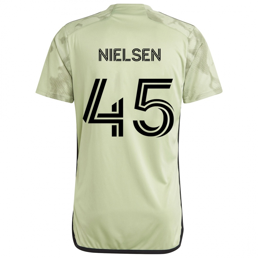 Kinderen Kenny Nielsen #45 Licht Groen Uitshirt Uittenue 2024/25 T-Shirt België