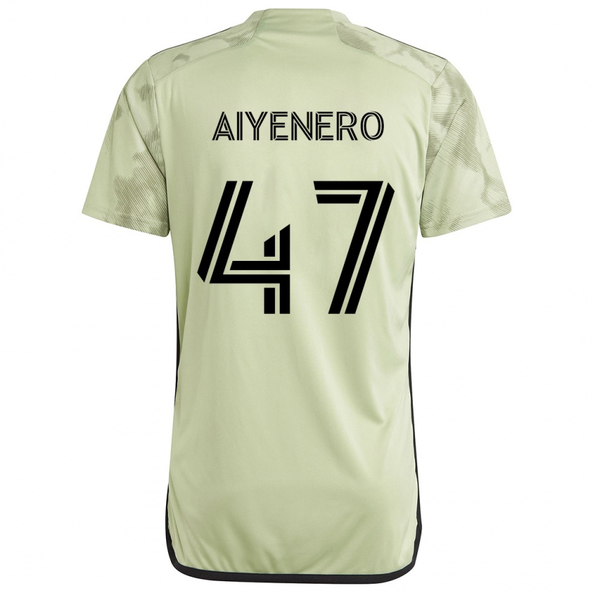 Kinderen Marius Aiyenero #47 Licht Groen Uitshirt Uittenue 2024/25 T-Shirt België