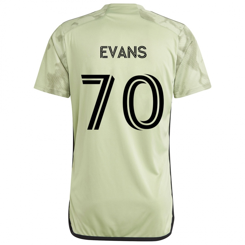 Kinderen Matthew Evans #70 Licht Groen Uitshirt Uittenue 2024/25 T-Shirt België