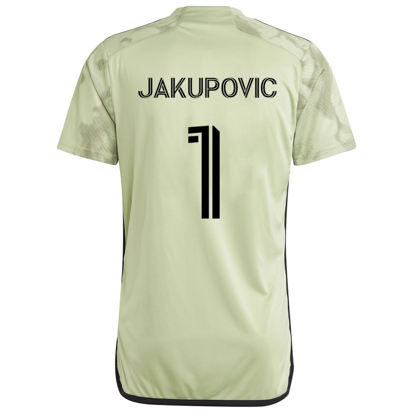 Kinderen Eldin Jakupović #1 Licht Groen Uitshirt Uittenue 2024/25 T-Shirt België