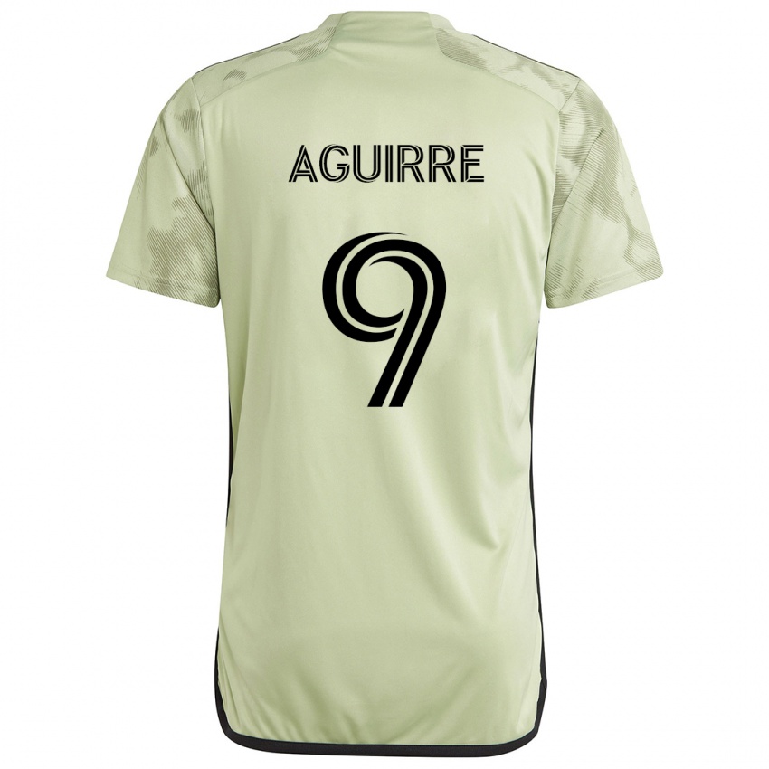 Kinderen Dustin Aguirre #9 Licht Groen Uitshirt Uittenue 2024/25 T-Shirt België