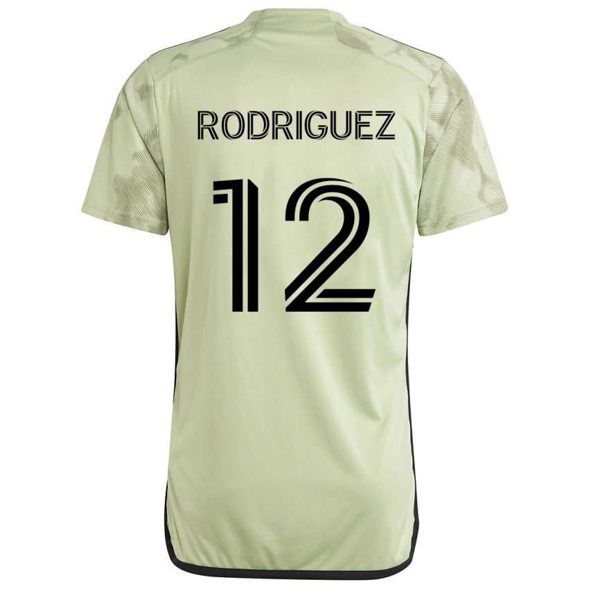 Kinderen Jeremi Rodríguez #12 Licht Groen Uitshirt Uittenue 2024/25 T-Shirt België