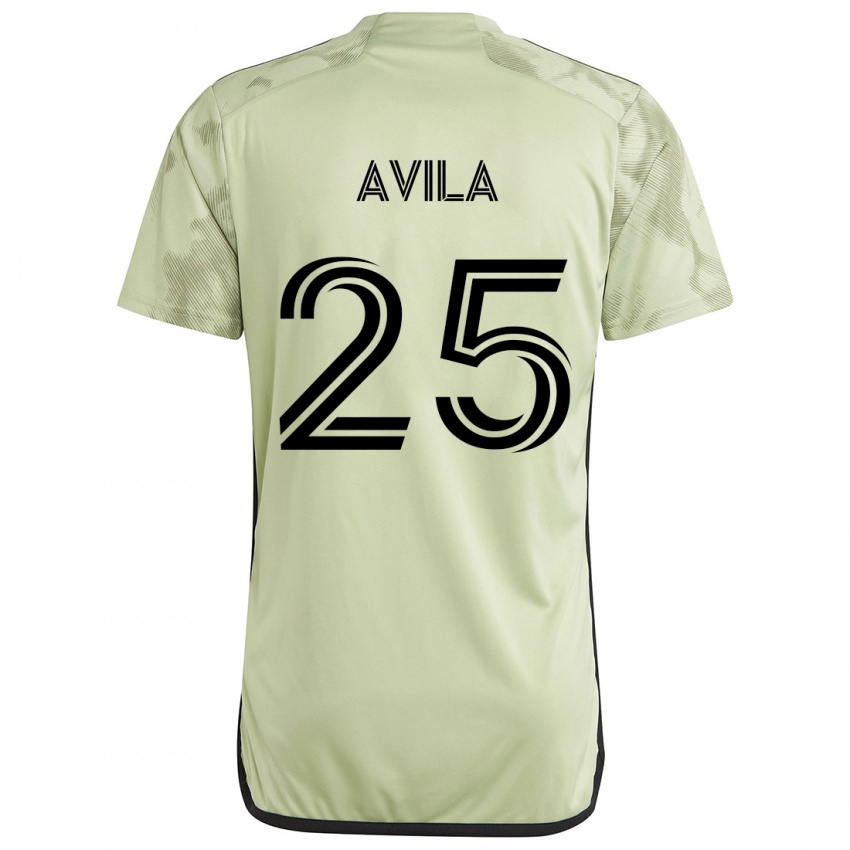 Kinderen Armando Avila #25 Licht Groen Uitshirt Uittenue 2024/25 T-Shirt België