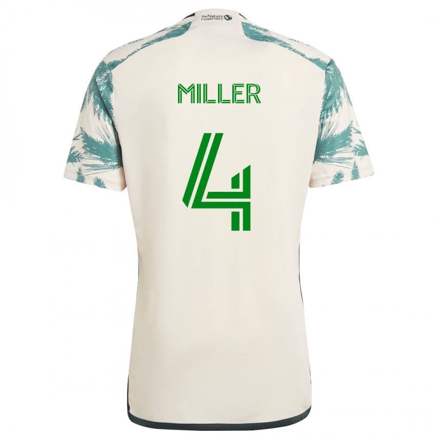 Kinderen Kamal Miller #4 Beigebruin Uitshirt Uittenue 2024/25 T-Shirt België