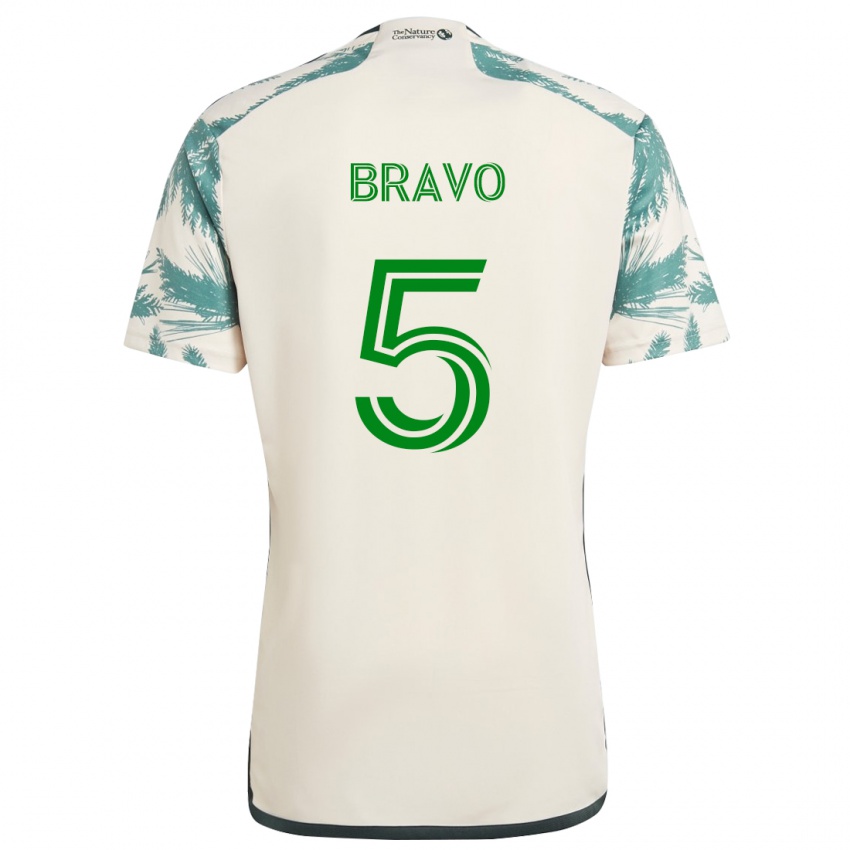 Kinderen Claudio Bravo #5 Beigebruin Uitshirt Uittenue 2024/25 T-Shirt België