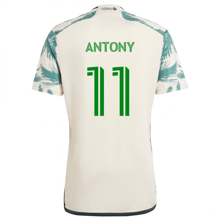 Kinderen Antony #11 Beigebruin Uitshirt Uittenue 2024/25 T-Shirt België