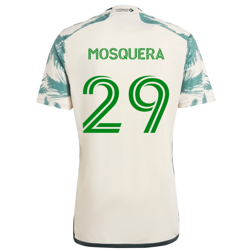 Kinderen Juan David Mosquera #29 Beigebruin Uitshirt Uittenue 2024/25 T-Shirt België