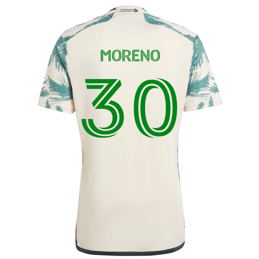 Kinderen Santiago Moreno #30 Beigebruin Uitshirt Uittenue 2024/25 T-Shirt België