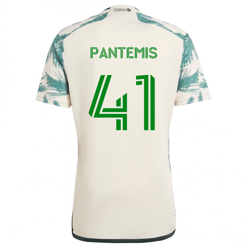 Kinderen James Pantemis #41 Beigebruin Uitshirt Uittenue 2024/25 T-Shirt België