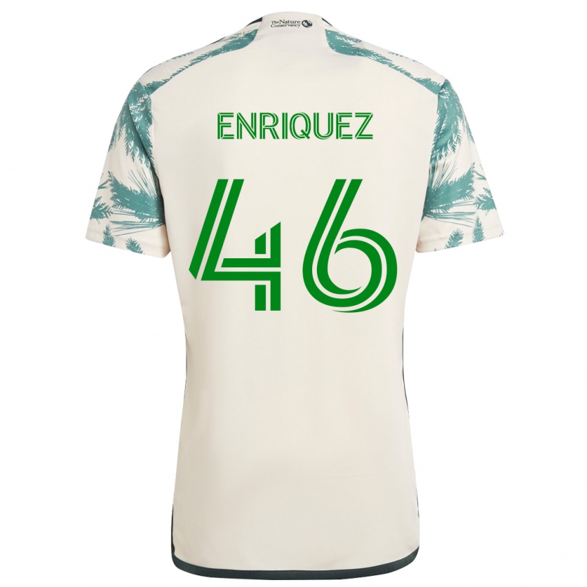 Kinderen Victor Enriquez #46 Beigebruin Uitshirt Uittenue 2024/25 T-Shirt België