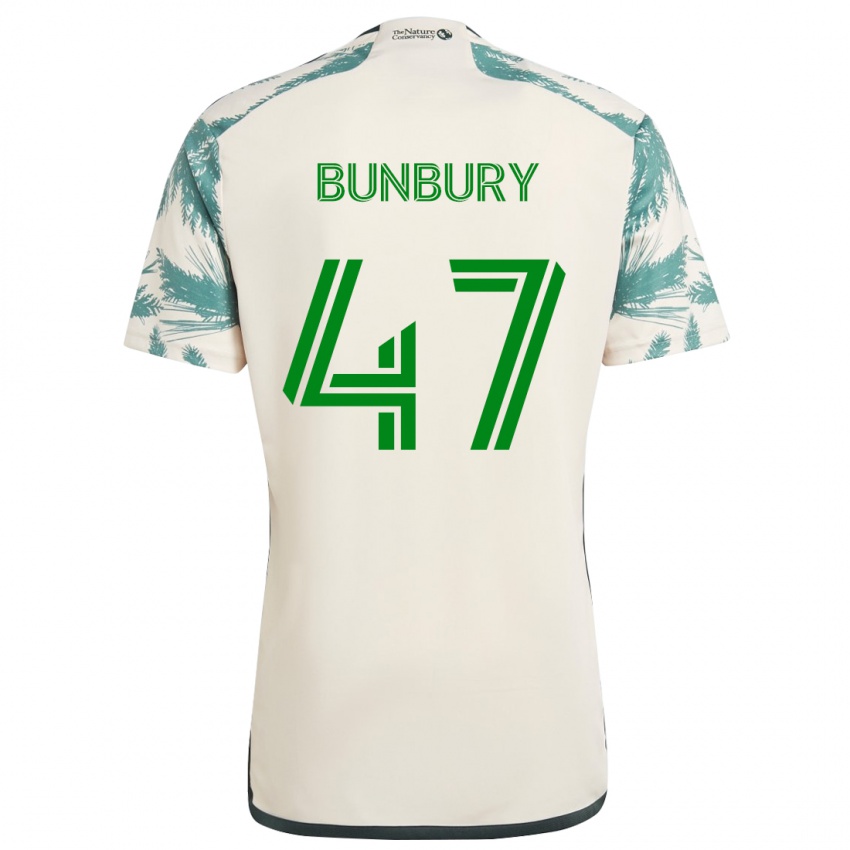 Kinderen Mataeo Bunbury #47 Beigebruin Uitshirt Uittenue 2024/25 T-Shirt België