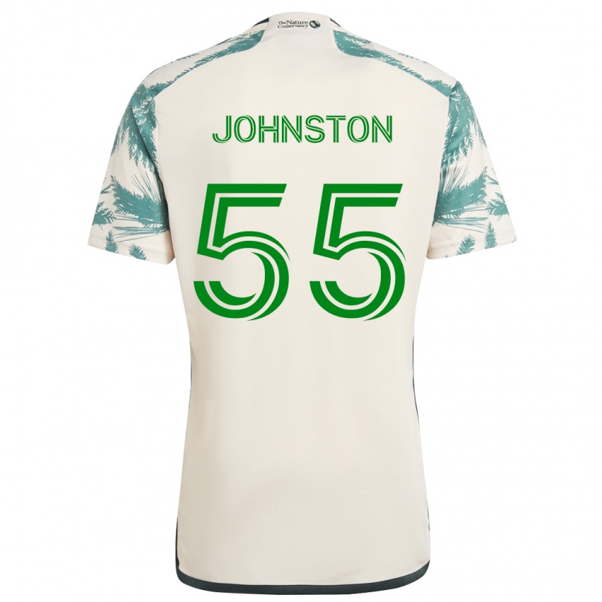 Kinderen Malcolm Johnston #55 Beigebruin Uitshirt Uittenue 2024/25 T-Shirt België