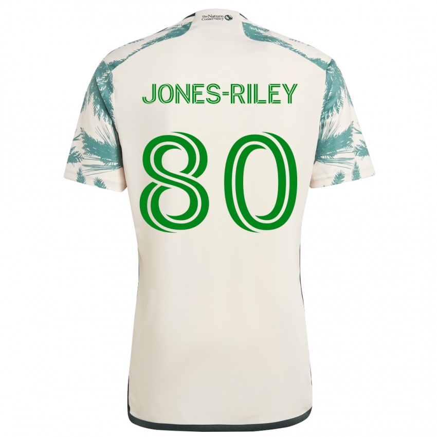 Kinderen Jaden Jones-Riley #80 Beigebruin Uitshirt Uittenue 2024/25 T-Shirt België