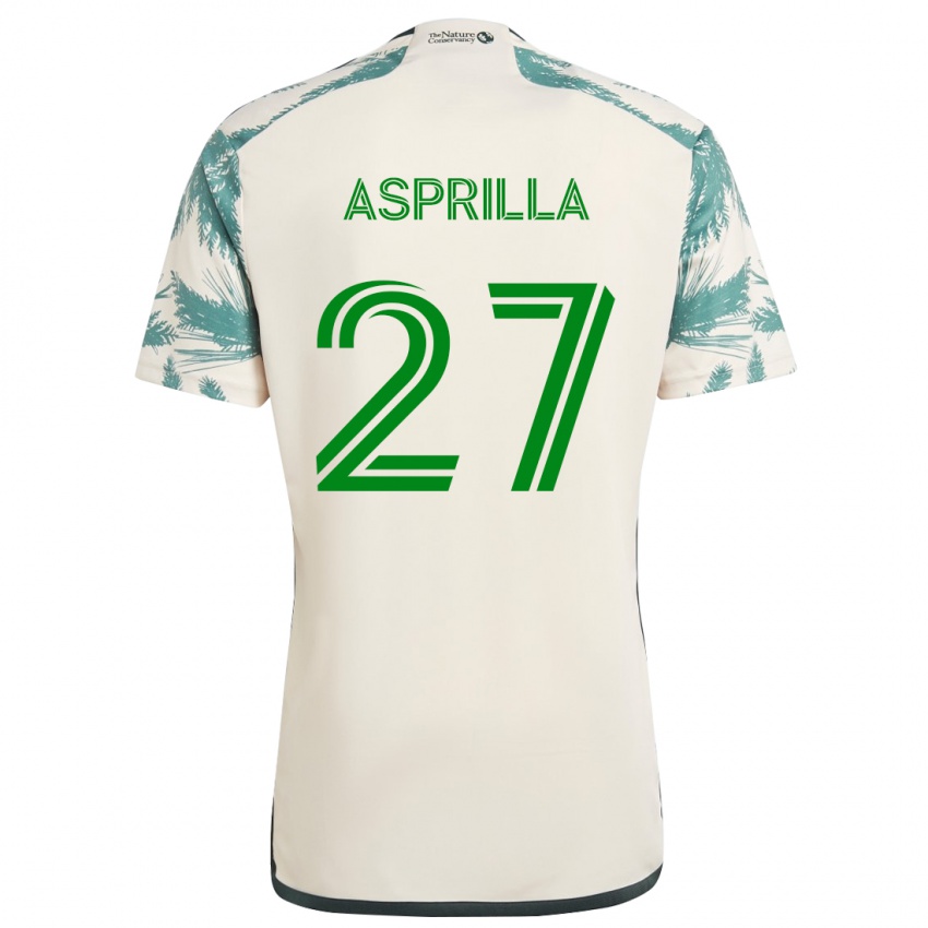 Kinderen Dairon Asprilla #27 Beigebruin Uitshirt Uittenue 2024/25 T-Shirt België