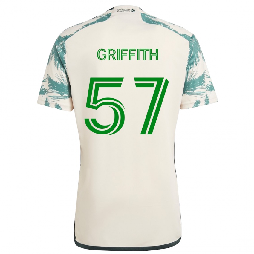 Kinderen Víctor Griffith #57 Beigebruin Uitshirt Uittenue 2024/25 T-Shirt België