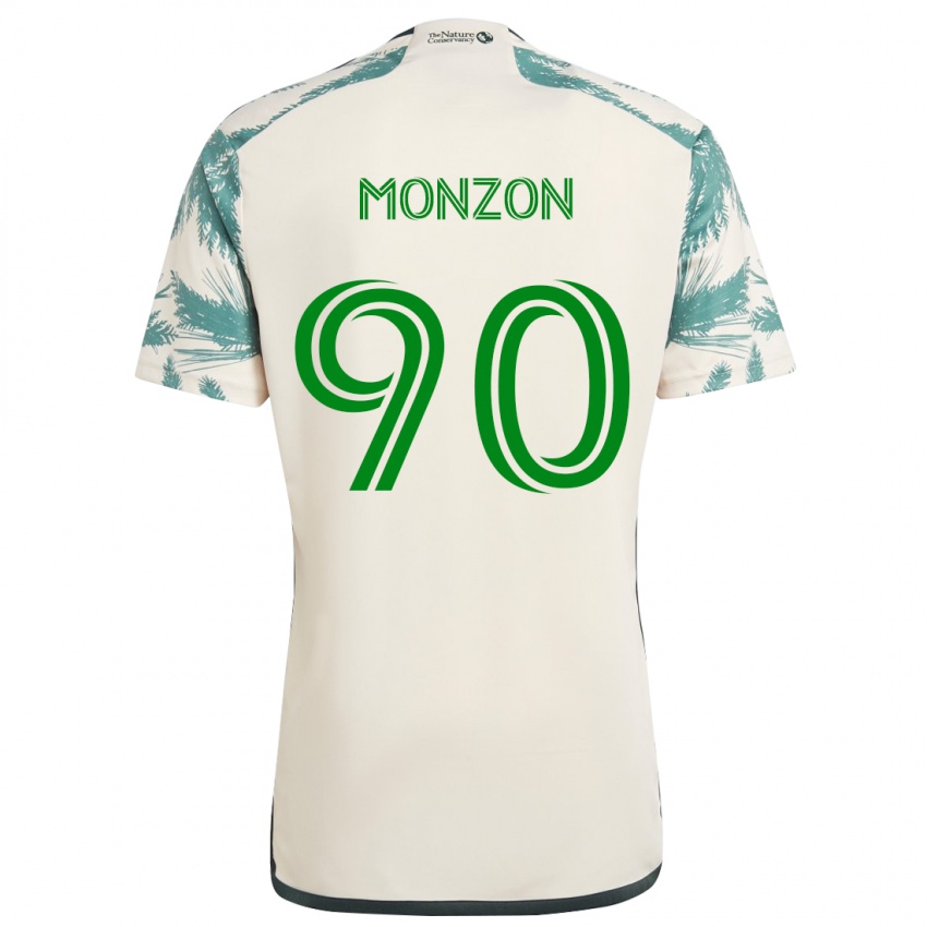 Kinderen Florián Monzón #90 Beigebruin Uitshirt Uittenue 2024/25 T-Shirt België