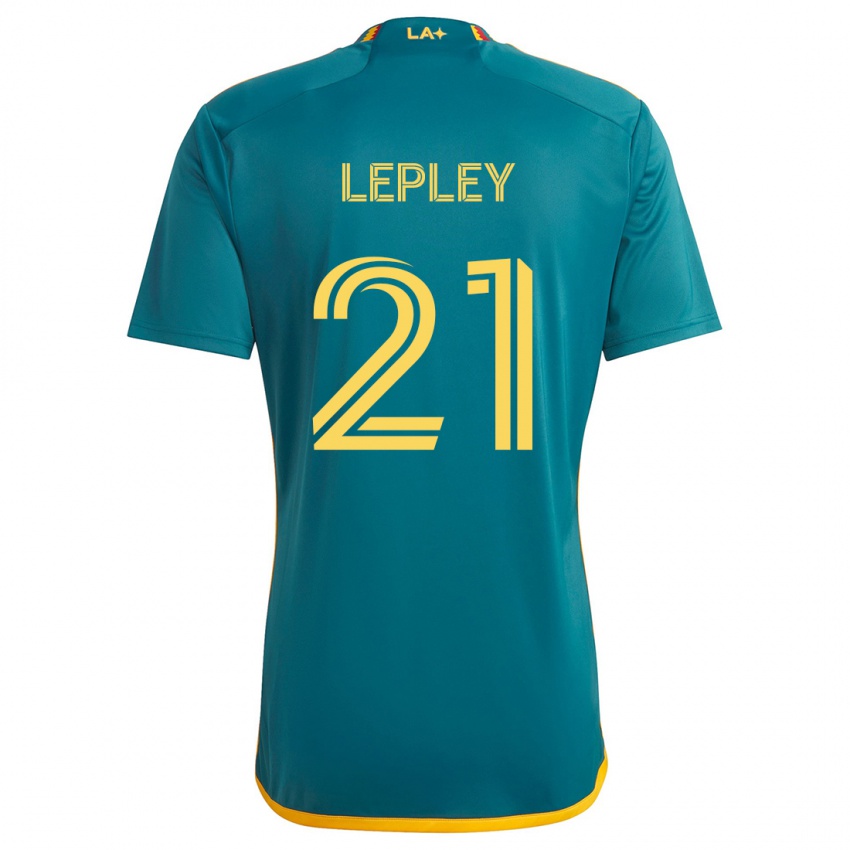 Kinderen Tucker Lepley #21 Groen Geel Uitshirt Uittenue 2024/25 T-Shirt België