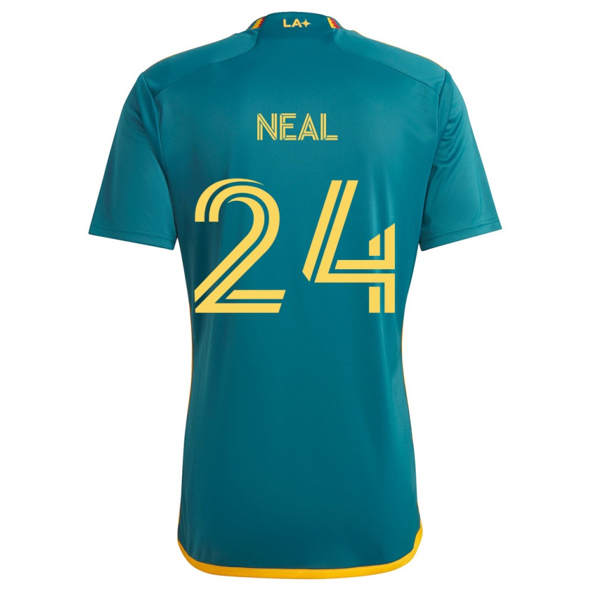 Kinder Jalen Neal #24 Grün Gelb Auswärtstrikot Trikot 2024/25 T-Shirt Belgien