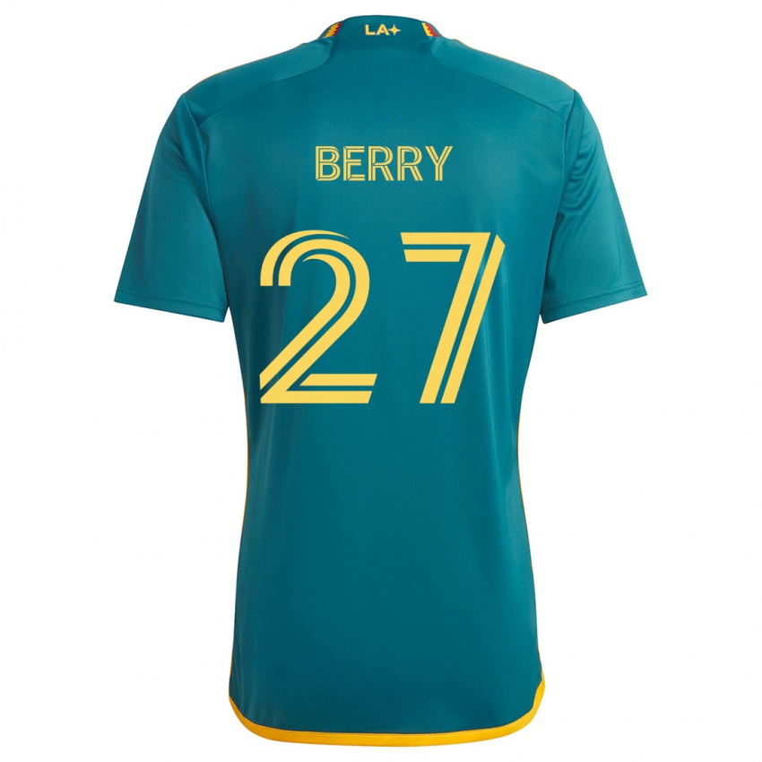 Kinderen Miguel Berry #27 Groen Geel Uitshirt Uittenue 2024/25 T-Shirt België