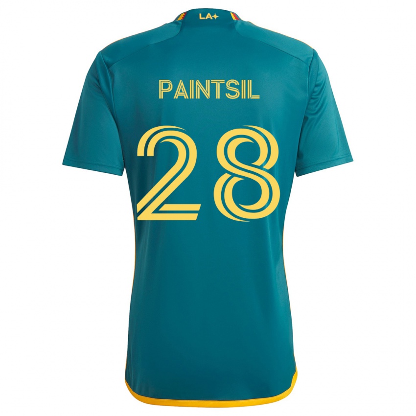 Kinderen Joseph Paintsil #28 Groen Geel Uitshirt Uittenue 2024/25 T-Shirt België